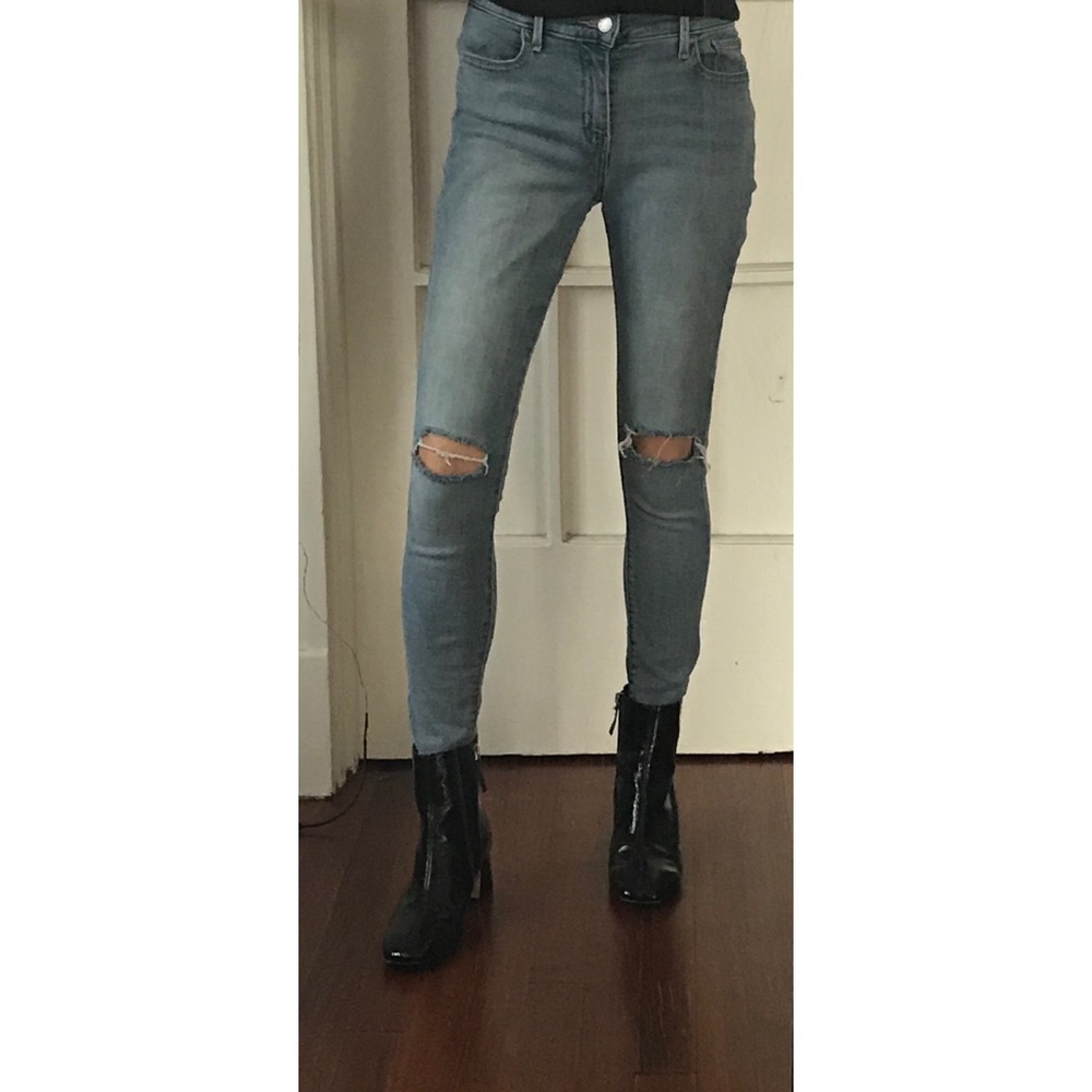 Levi's 710 Super Skinny Light Wash Ripped Jeans